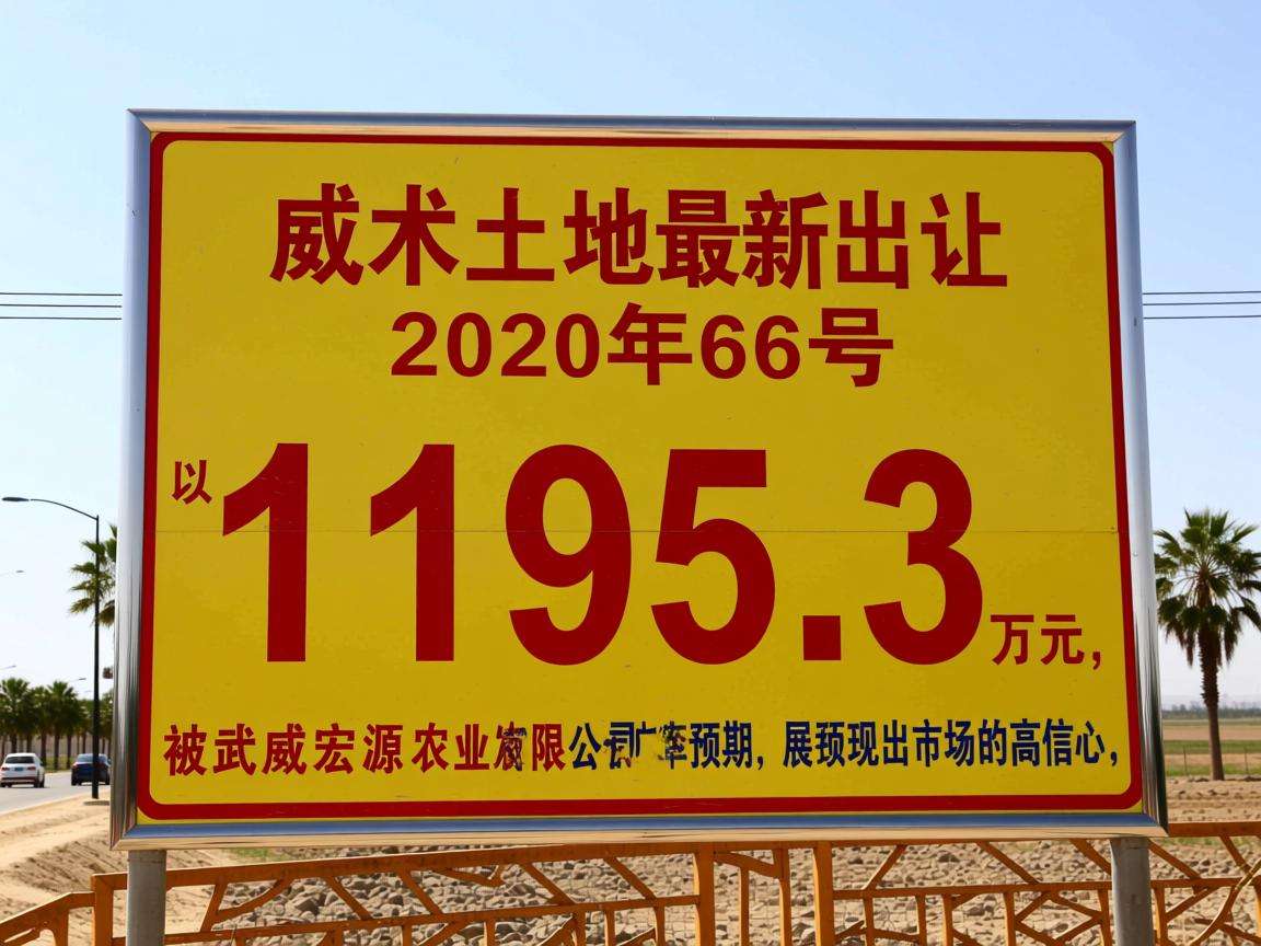 武威土地最新出让2020年66号