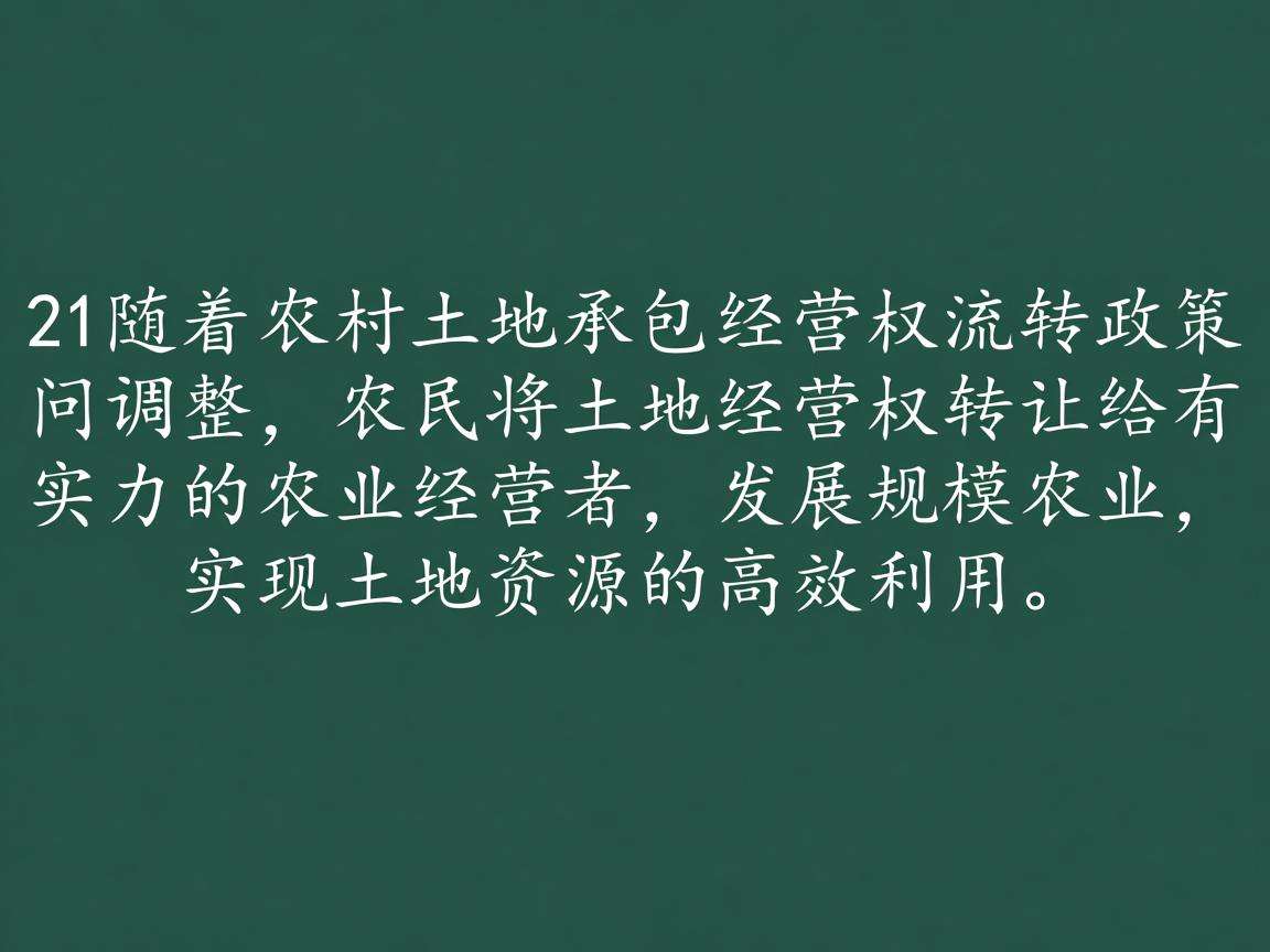 农村土地流转新政策2021