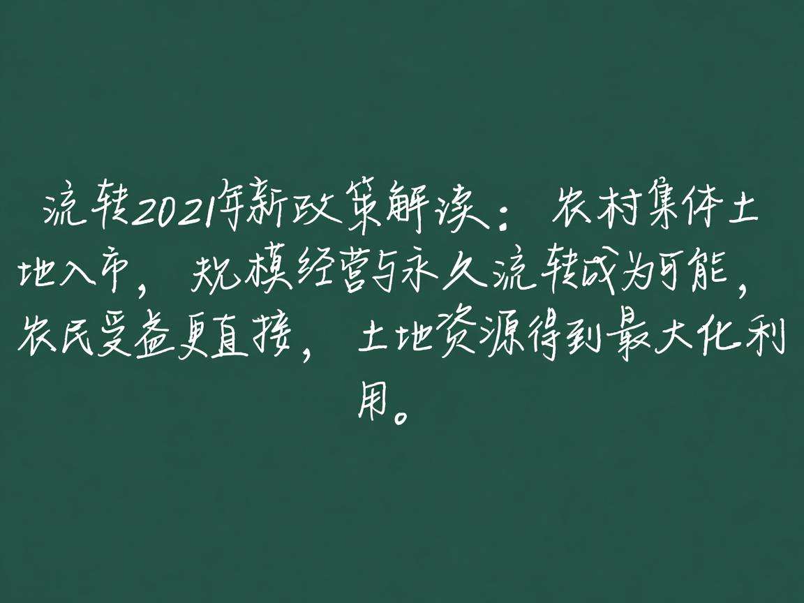 土地流转2021年新政策解读