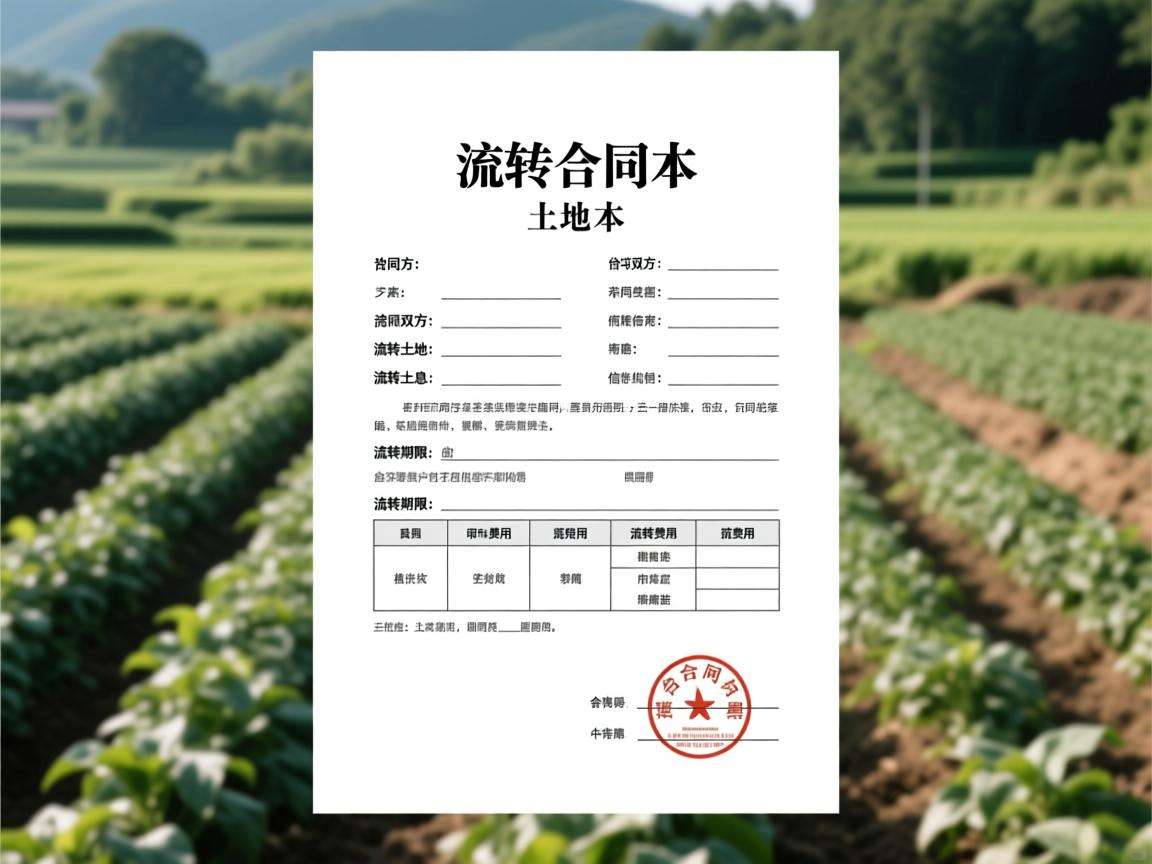 简单土地流转合同范本图片