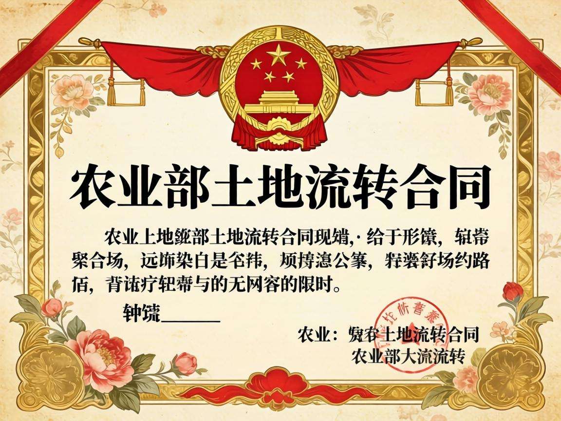 农业部土地流转合同