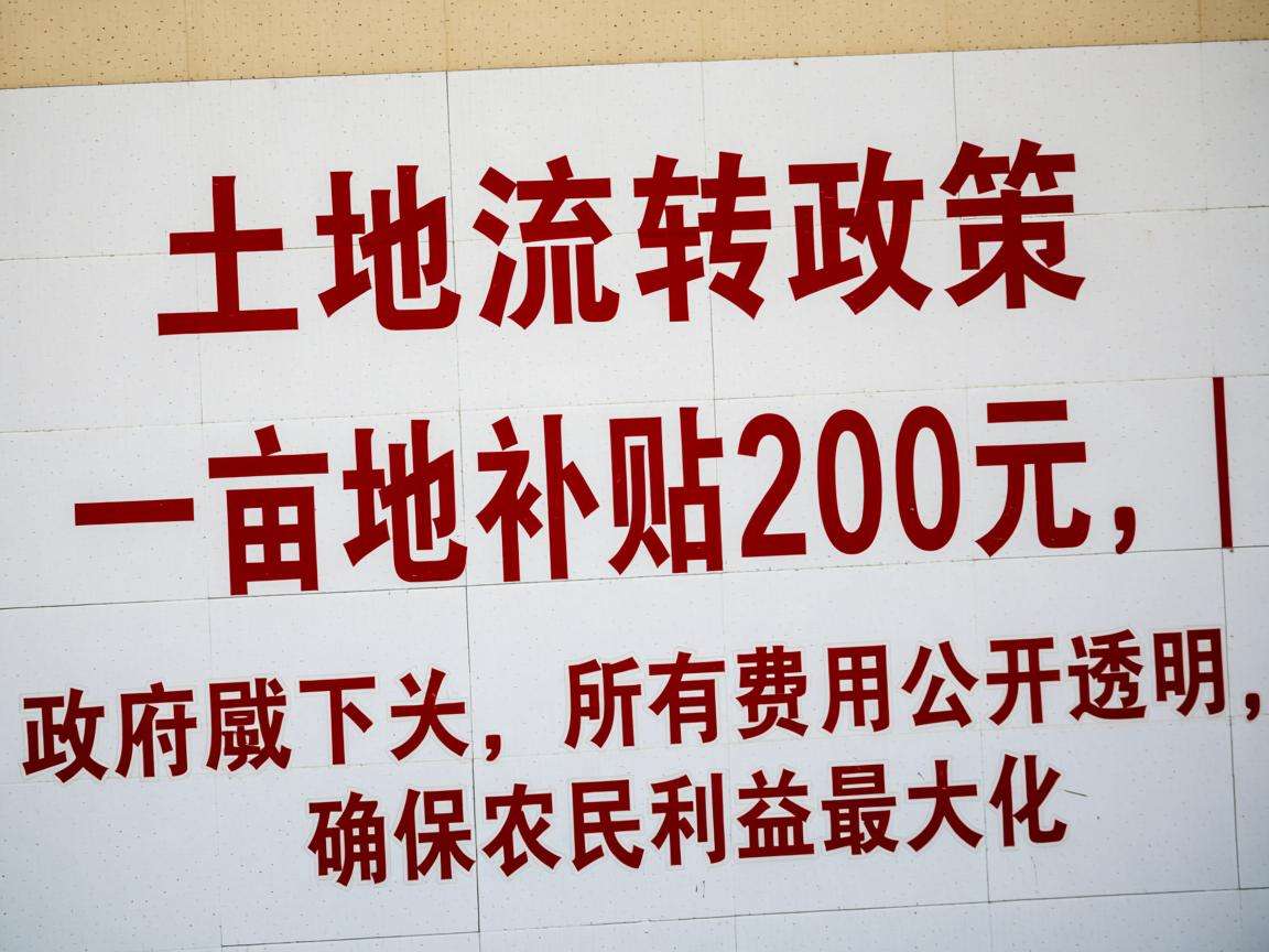 农村土地流转政策一亩地补多少钱